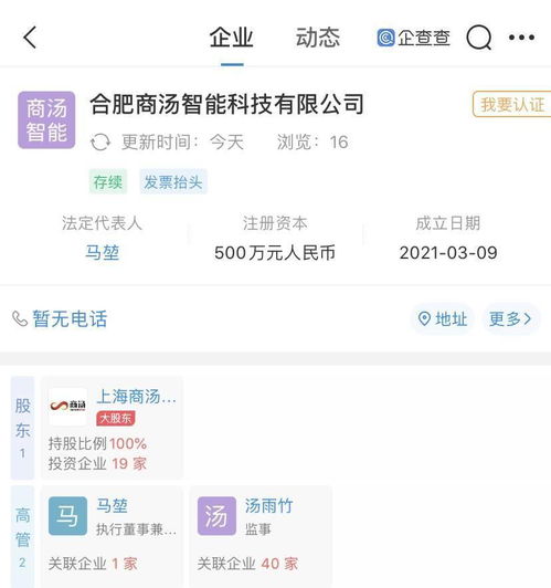 商汤科技生态圈再扩张，关联企业跨界布局汽车销售与信息系统集成